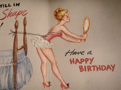 influences: Girdle birthday card, outside