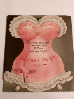 influences: Girdle birthday card, inside