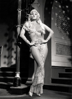jayne mansfield dress gripping tiny waist