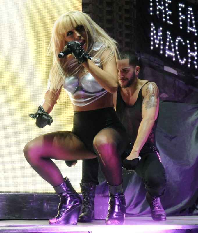 influences: Lady Gaga stage costume with control briefs