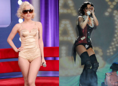 influences: Lady Gaga and Katy Perry in corsets