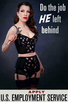 influences: Kiss me Deadly spoof wartime poster