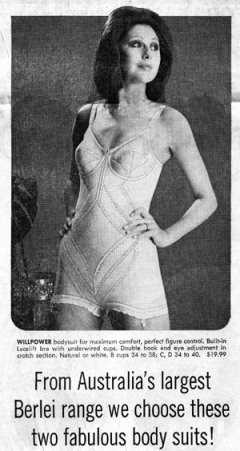 influences: Berlei Willlpower ad, 1973-05