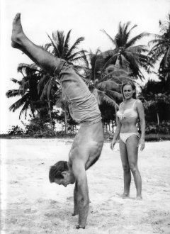 influences: Sean Connery and Ursula Andress exercising
