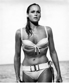 influences: Ursula Andress in Dr. No in her classic white  bikini