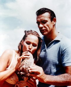 influences: Ursula Andress and Sean Connery colour