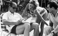 influences: Ursula Andress and Sean Connery monochrome