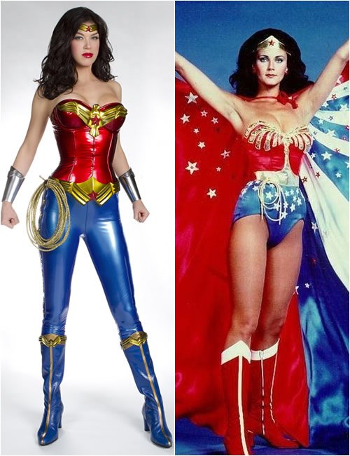 Adrianne Palicki vs Lynda Carter - Wonder Woman costume comparison