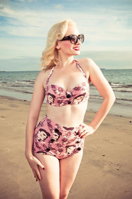 Retro two-piece swimsuit