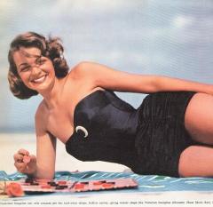 Rose-Marie Reid in 1950s swimwear