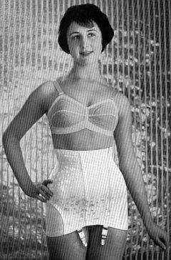 1950's amateur model in bra and girdle