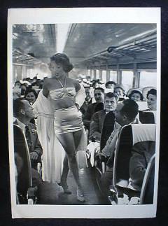 Fashion show aboard train