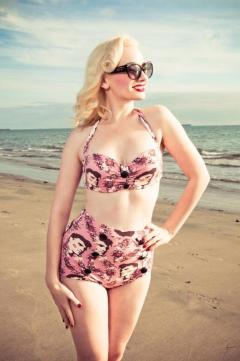 Retro two-piece swimsuit