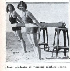 Models using vibrating exercise machines