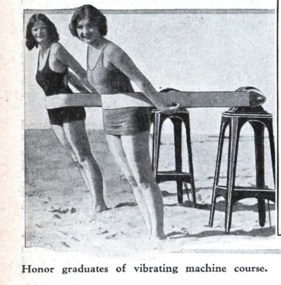 Models using vibrating exercise machines
