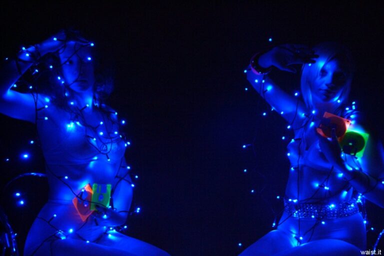 Carlie and Chiara lit by LED